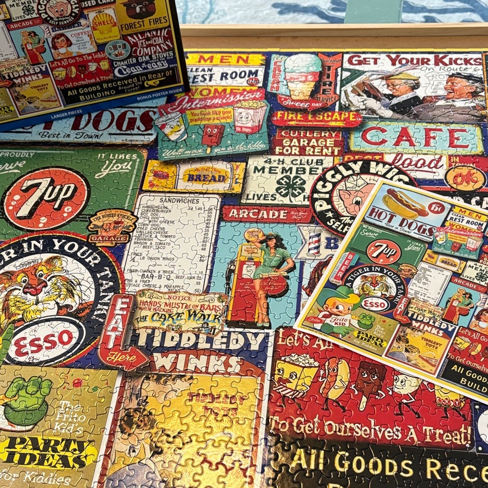 White Mountain Vintage Signs Puzzle - Picture 2 of 3